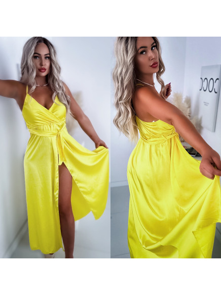 Sukienka  Maxi  Żółta  627